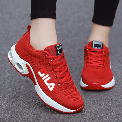 New Women's Running Shoes – Breathable Mesh, Air Cushion Lace-Up Sports Sneakers for Summer