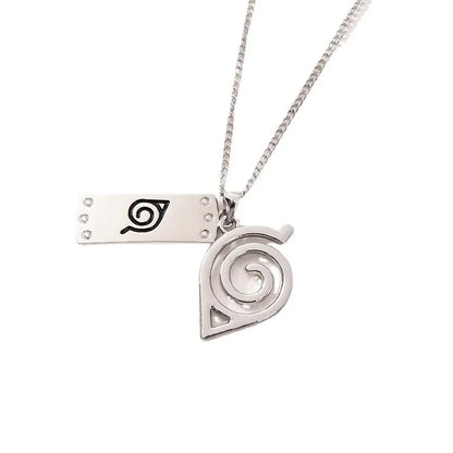 Anime Naruto Necklace Metal Alloy Pendant – Kakashi Kunai & Uzumaki Shuriken Cosplay Accessories & Collectible Toy