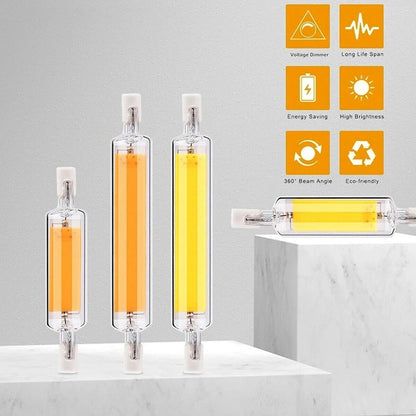 R7S LED Glass Tube COB Bulb — High-Power 78mm & 118mm Corn Lamp, Halogen Light Replacement AC 110V-240V