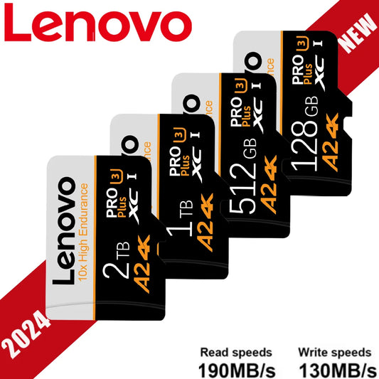 Original Lenovo Micro SD Card – 1TB, 2TB, 512GB, 128GB High-Speed TF Card V30 U3 for Tablet, PS4, Switch & PC