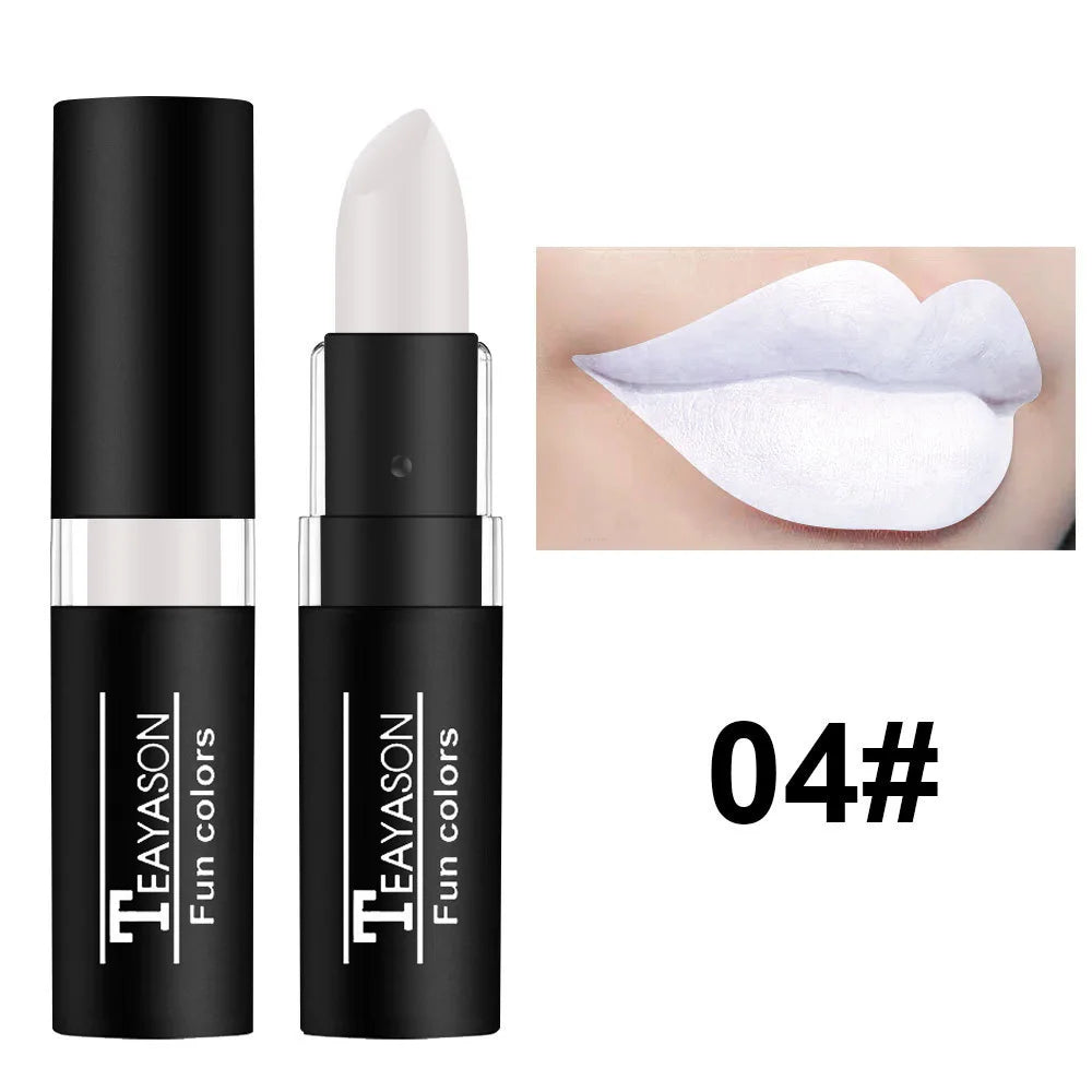 12 Color Matte Lipstick Set - Waterproof Long Lasting Lip Gloss Makeup in Black Blue Purple & Red Shades