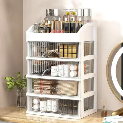 Hot Drawer Makeup Organizer – Large Capacity Plastic Storage Box, Lipstick Holder & Office Supplies Organizer