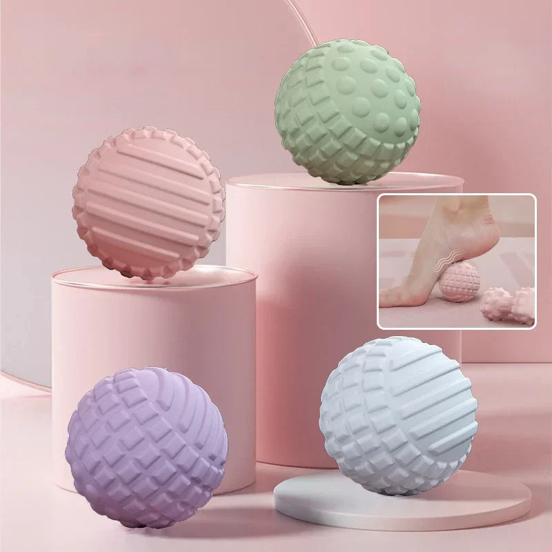 Yoga Foot Massage Ball — Handheld Acupressure Tool for Muscle Relaxation, Shoulder, Neck & Pain Relief