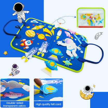 Montessori Toddler Busy Board – Educational Activity for Motor Skills & Baby Learning Toys for Travel
