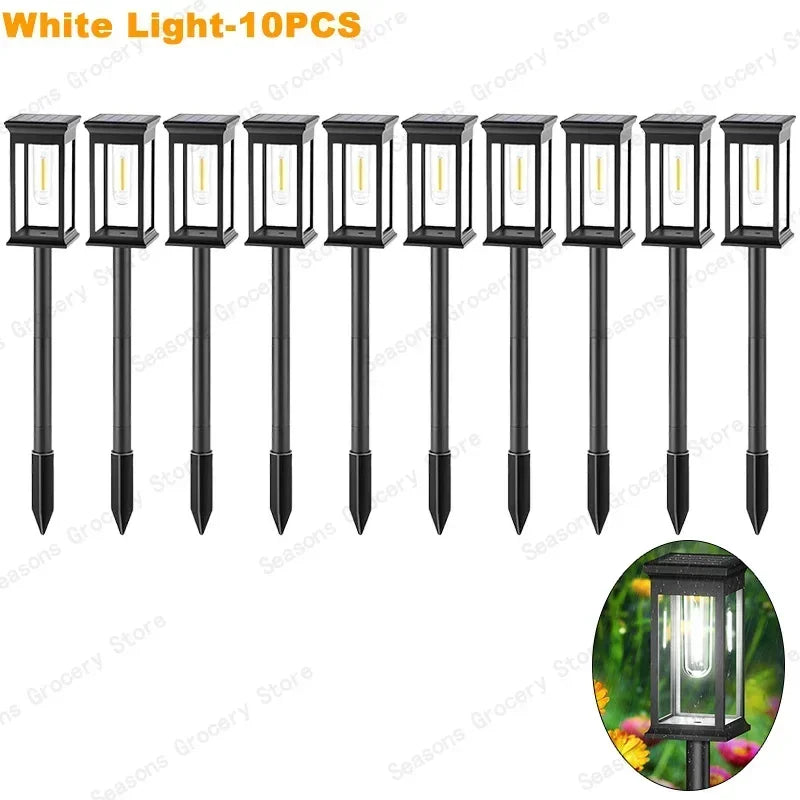 Waterproof LED Solar Garden Lights – Automatic Outdoor Pathway & Driveway Lighting with Dusk-to-Dawn Sensor