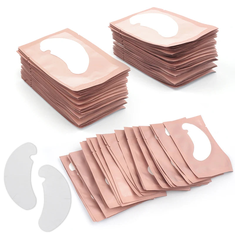 50 Pairs U-Shaped Hydrogel Eye Pads – Eyelash Extension Gel Patches for Lashes & Makeup