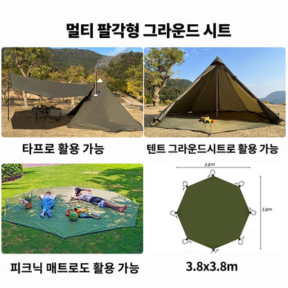 4-Season Hot Tent with Stove Jack - Waterproof Teepee Camping Tent for 2–4 People, Winter Bushcraft & Hiking