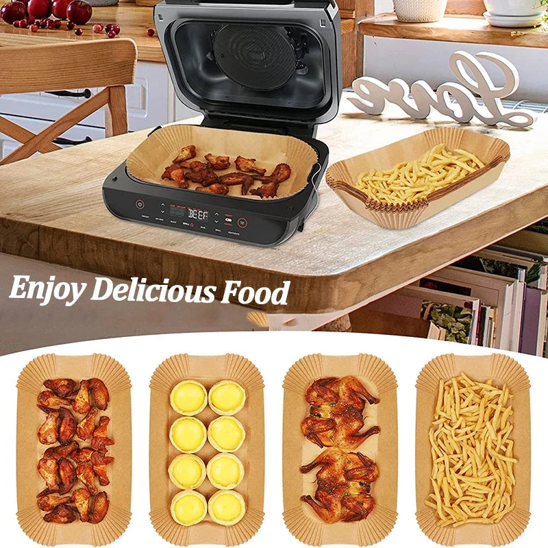 Disposable Air Fryer & Baking Paper — Non-Stick, Oilproof Mat for Microwave, Barbecue & Kitchen Accessories