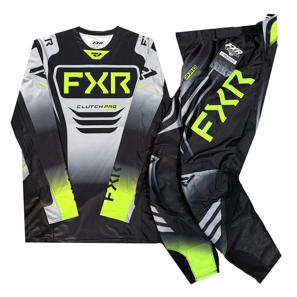 FXR 2025 PODIUM/CLUTCH PRO Gear Set – Dirt Bike Motocross Jersey & Pants Combo for Off-Road Riding