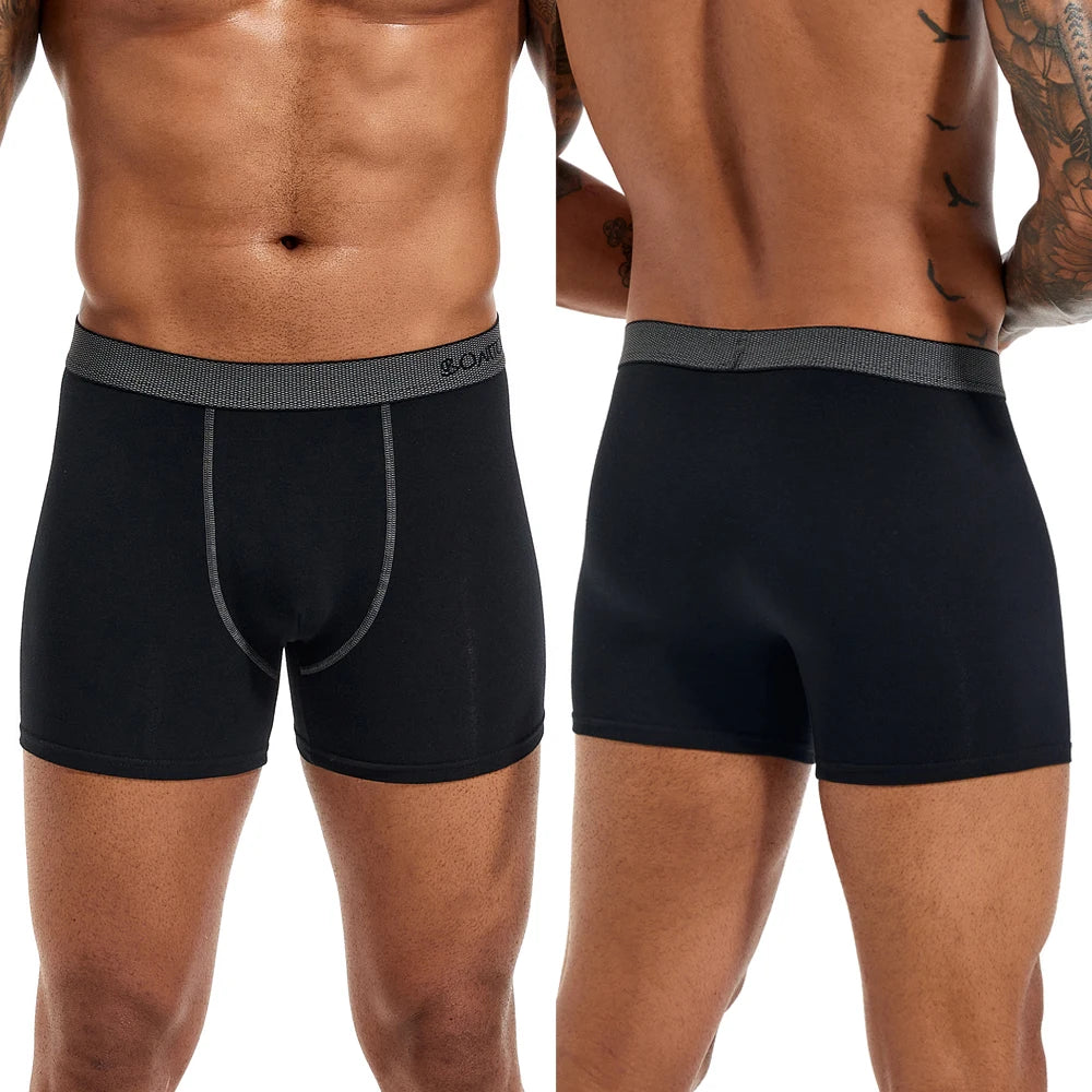 5-Pack Men's Cotton Boxer Briefs, 2023 Luxury Underwear Set, Breathable Gym Shorts & Underpants for Homme