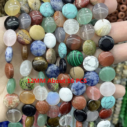 Natural Gemstone Beads - Agate Quartz Turquoise Faceted Rondelle Spacer Beads for DIY Jewelry Making & Bracelets