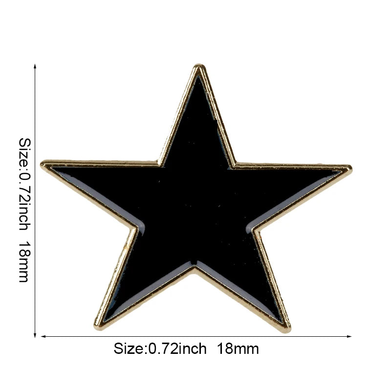 Baby Blue Metal Star Lapel Pin Brooch – Colorful Enamel Star Badge Accessories for Jackets, Bags & Fashion Outfit Decor