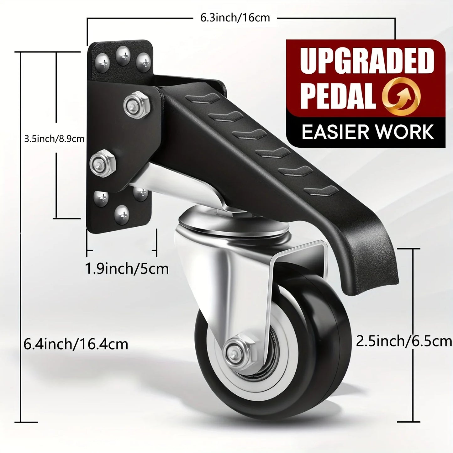 4pcs 2.5 Inch Retractable Caster Wheels - 165LBS Side Mount 360° Swivel Rollers for Workbenches & Equipment