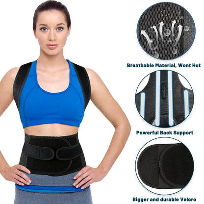 Back Brace Posture Corrector — Adjustable Back Straightener for Women & Men | Scoliosis & Hunchback Correction Posture Trainer