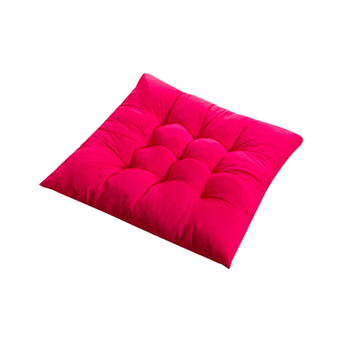 Solid Square Chair Cushion – Seat Pad with Anti-Skid Strap, Indoor & Outdoor Sofa Pillow for Home, Office & Car