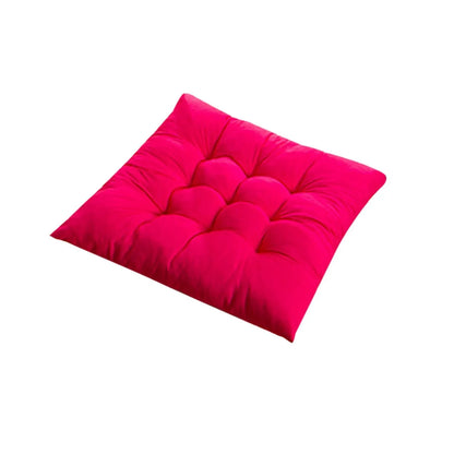 Solid Square Chair Cushion – Seat Pad with Anti-Skid Strap, Indoor & Outdoor Sofa Pillow for Home, Office & Car