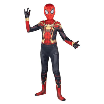 Halloween Hero Bodysuit - Stretchy Full-Body Jumpsuit with Head Cover for Cosplay Parties