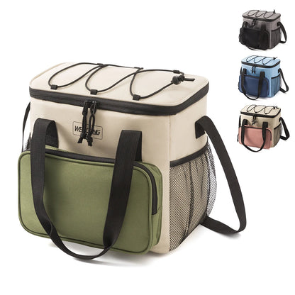 14L Portable Insulated Lunch Bag – Waterproof Thermal Cooler Backpack, Durable Oxford Food Storage Box for Camping, Travel & Daily Use Ice Pack Lunch Case