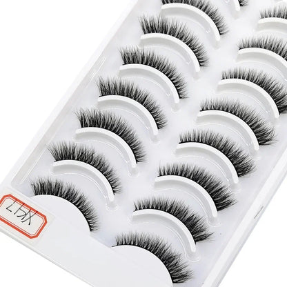 10 Pairs 3D Mink False Eyelashes – Natural Long & Short Lash Extensions Makeup Kit (41 Styles)