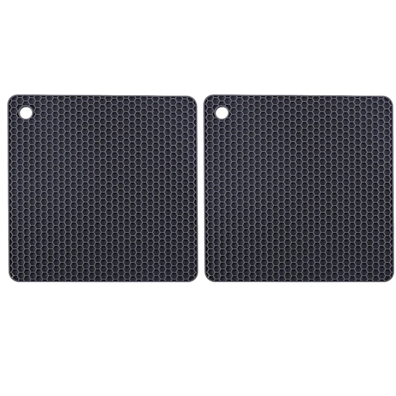 2/4 PCS Multifunction Heat Resistant Silicone Mats – Nonslip Drink Coasters, Pot Holders & Kitchen Placemats