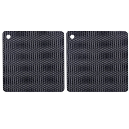2/4 PCS Multifunction Heat Resistant Silicone Mats – Nonslip Drink Coasters, Pot Holders & Kitchen Placemats