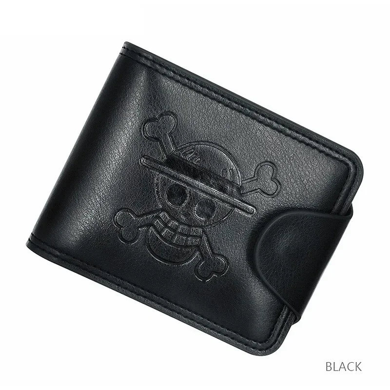 Anime One Piece Luffy Wallet – Men’s Short Multi-Card Straw Hat Pirates Wallet & Card Holder Purse, Gift Idea