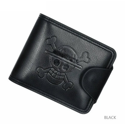Anime One Piece Luffy Wallet – Men’s Short Multi-Card Straw Hat Pirates Wallet & Card Holder Purse, Gift Idea