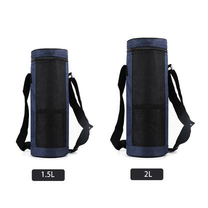 Insulated Water Bottle Storage Bag - 1L/2L Oxford Cloth Cooler Carrier for Summer Travel Hiking & Climbing