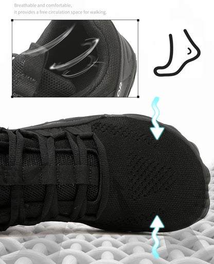 New Plus-Size Hiking & Outdoor Shoes – Wide Fit Barefoot Casual Sneakers for Men & Women