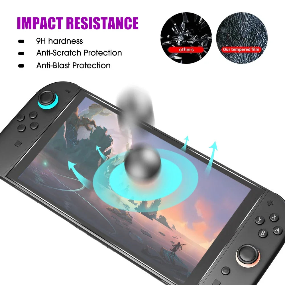 9H Tempered Glass Screen Protector for Nintendo Switch 2 – HD Clear Anti-Scratch Film