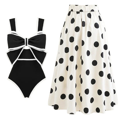 Blue One-Shoulder Ruffle Floral Monokini Swimsuit with Cover Up Sexy One Piece Beach Swimwear for Women Summer