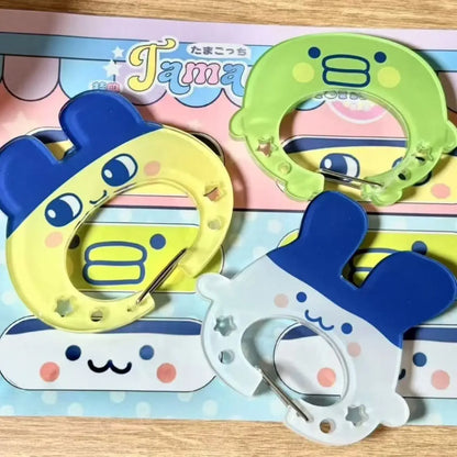 Kawaii Tamagotchi Acrylic Keychain – Kuchipatchi & Mimitchi Cartoon Bag Charm and Access Card Holder