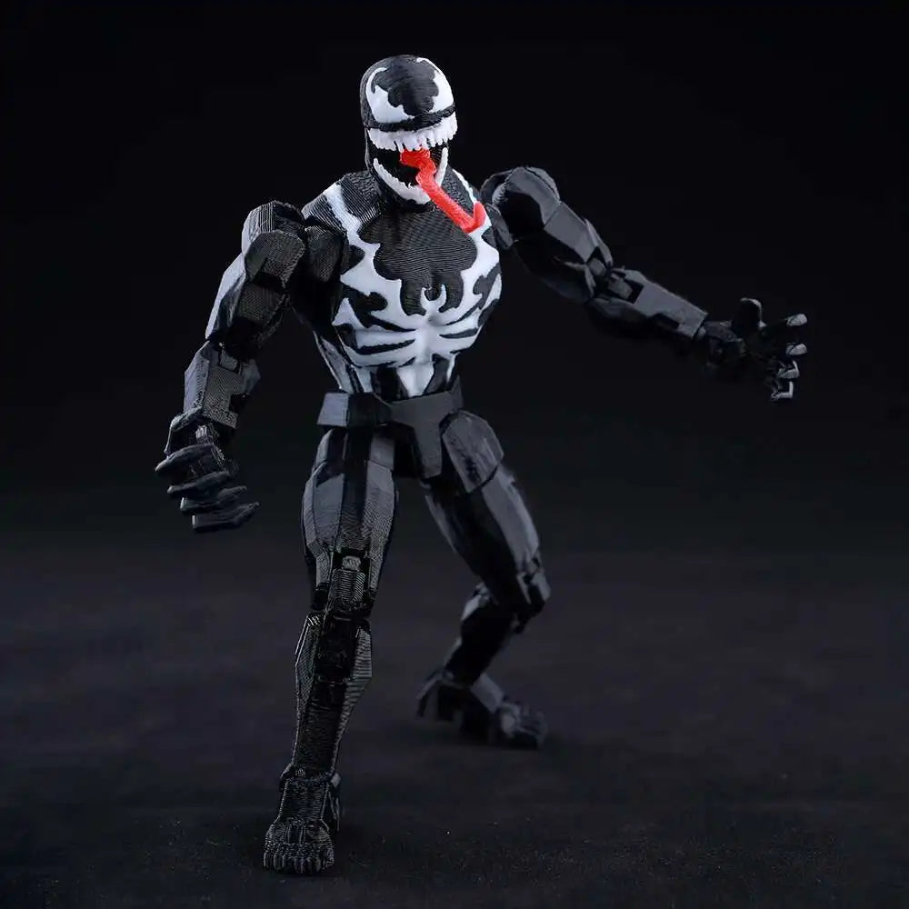 Venom Spider-Man Lucky13 Dummy13 Action Figure - 3D Printed T13 Multi-Jointed Anime Collectible Toy