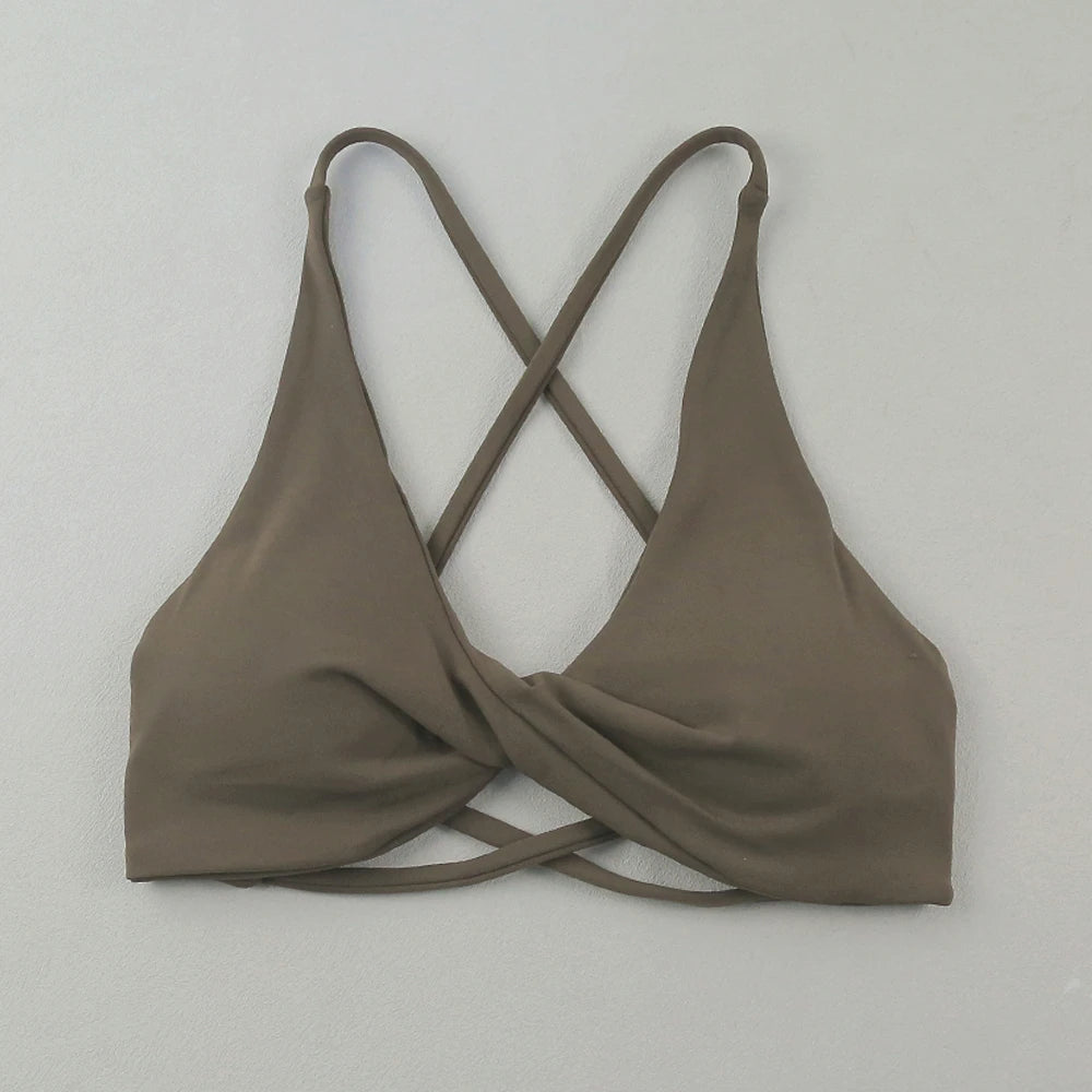 Sexy Slim Shoulder Strap Sports Bra – High Stretch Comfortable Breathable Yoga & Gym Workout Underwear with Detachable Straps