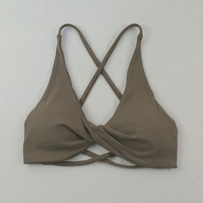 Sexy Slim Shoulder Strap Sports Bra – High Stretch Comfortable Breathable Yoga & Gym Workout Underwear with Detachable Straps