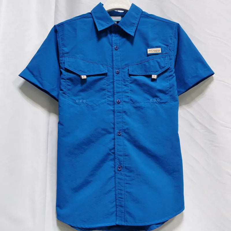 Men’s Short Sleeve Casual Shirt - Stylish Lightweight Fishing & Summer Menswear Top