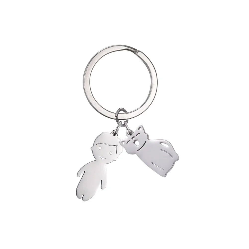 Personalized Kids & Family Keychain – Custom Name Key Chain for Mother’s Day, Couples, Boys, Girls, Pets, Mom, Dad, Baby Gift