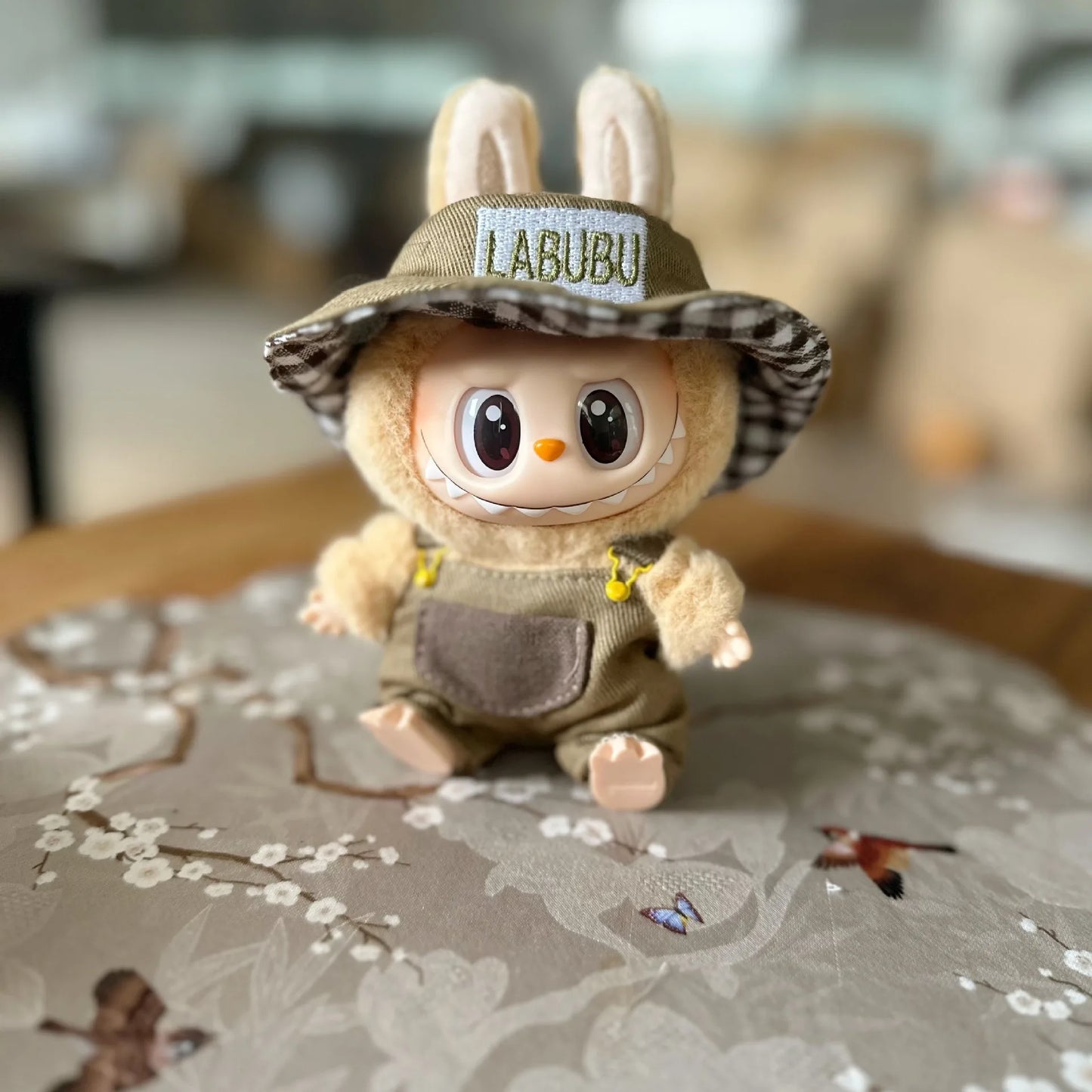17cm Labubu Doll Clothes Set - Macaron Overalls with Color-Matched Accessories for Dolls