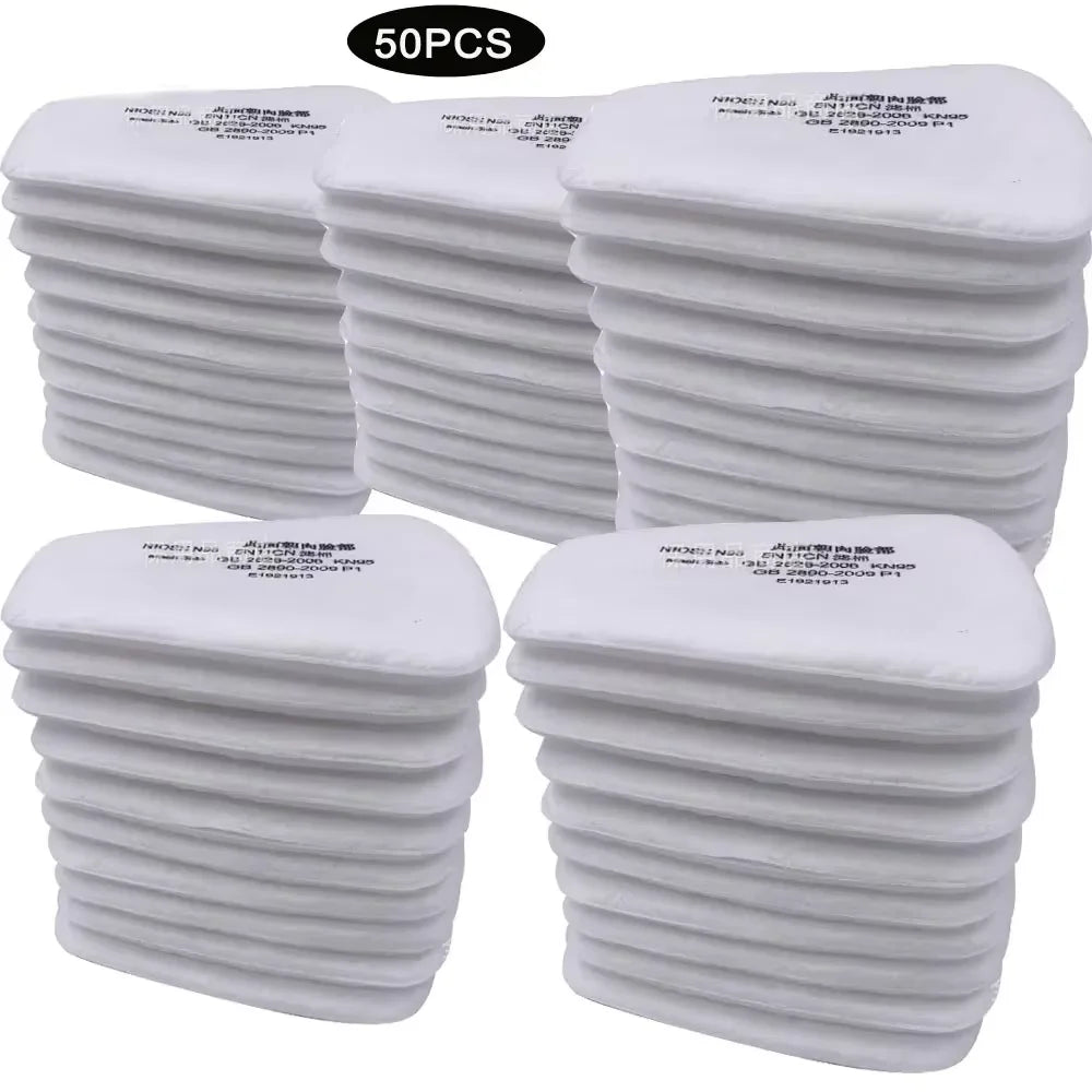 3M Gas Mask Respirator Filters – 6001, 6002, 6004, 6200, 6800, 7502 with 5N11 Cotton & 501 Dust Protection