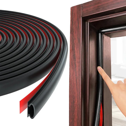 Window Weather Sealing Strip - 6M Self-Adhesive Dustproof Soundproof Door & Window Insulation Tape 10×6mm