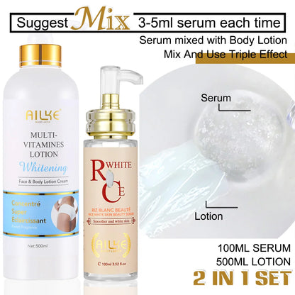 AILKE Multi-Vitamin Moisturizer – Body Lotion for Radiance, Whitening & Hydration