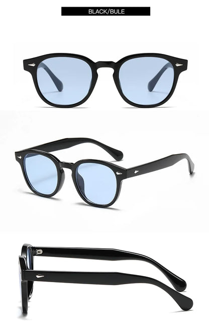JNPCXI Retro Round Sunglasses – Punk Leopard Rivet Fashion Shades UV400 for Men & Women