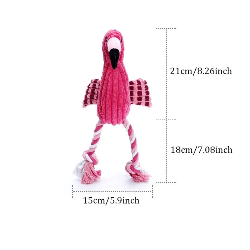Animal Shape Plush Dog Toy – Squeaky, Bite-Resistant Corduroy Toy for Puppies, Dogs, and Cats