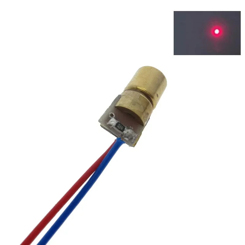 10/20PCS Mini Red Laser Diode Module - Adjustable 650nm 3V/5V 5mW Laser Pointer with Copper Head