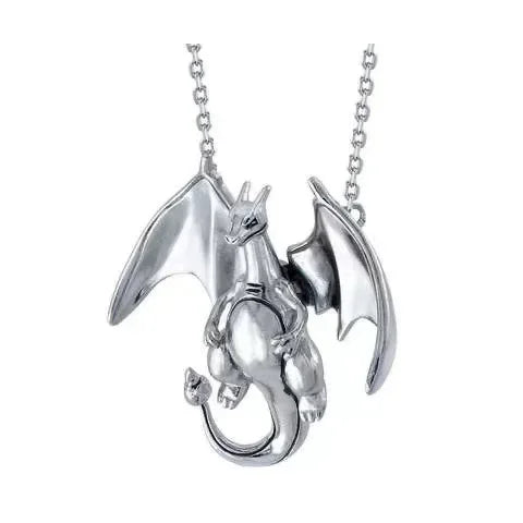 Pokemon Charizard Anime Pendant Necklace — Fashion Hip Hop Rock Punk Jewelry for Men & Women, Birthday Gift