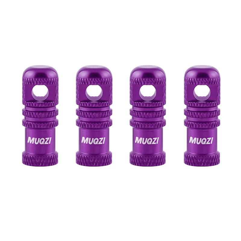 MUQZI 2/4PCS Presta Valve Caps with Core Remover — MTB Tubeless Tire Valve Stem Accessories