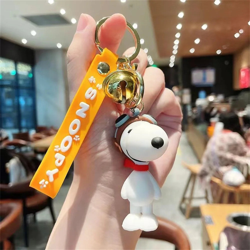 Snoopy Cute Silicone Keychain – Phone, Bag & Car Pendant | Creative Couple Keyring Christmas Gift