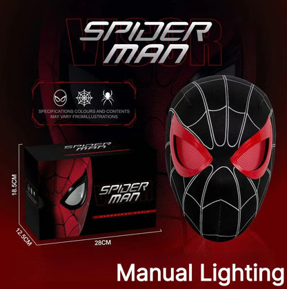 Miles Spider-Man 1:1 Electronic Mask - Moving Glowing Eyes with Ring Control for Cosplay & Collectors
