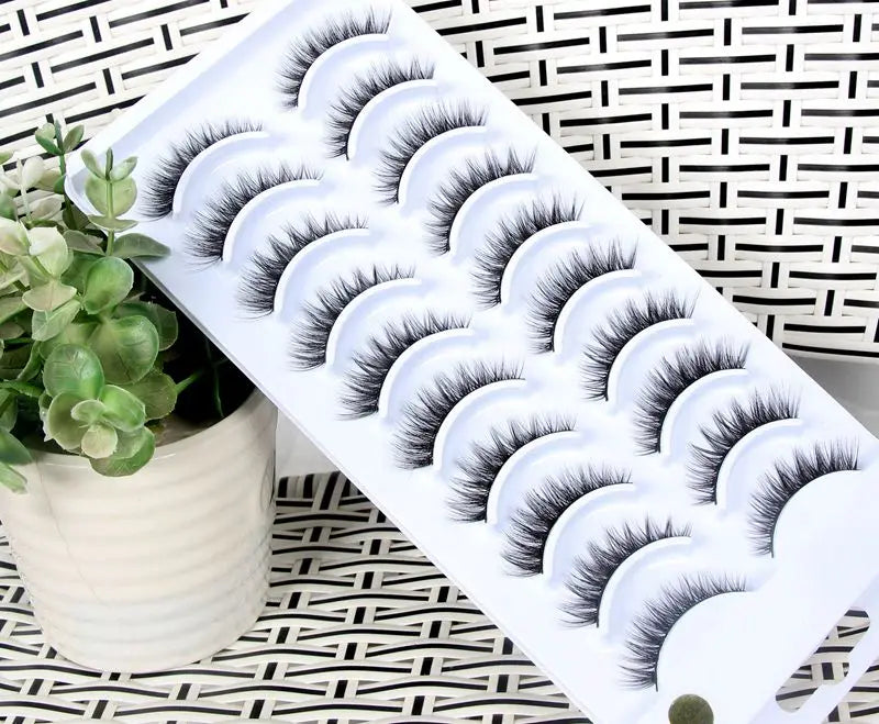 HBZGTLAD 10 Pairs 3D Faux Mink False Eyelashes – Natural Long Look Short Mink Lash Extensions for Makeup & Beauty