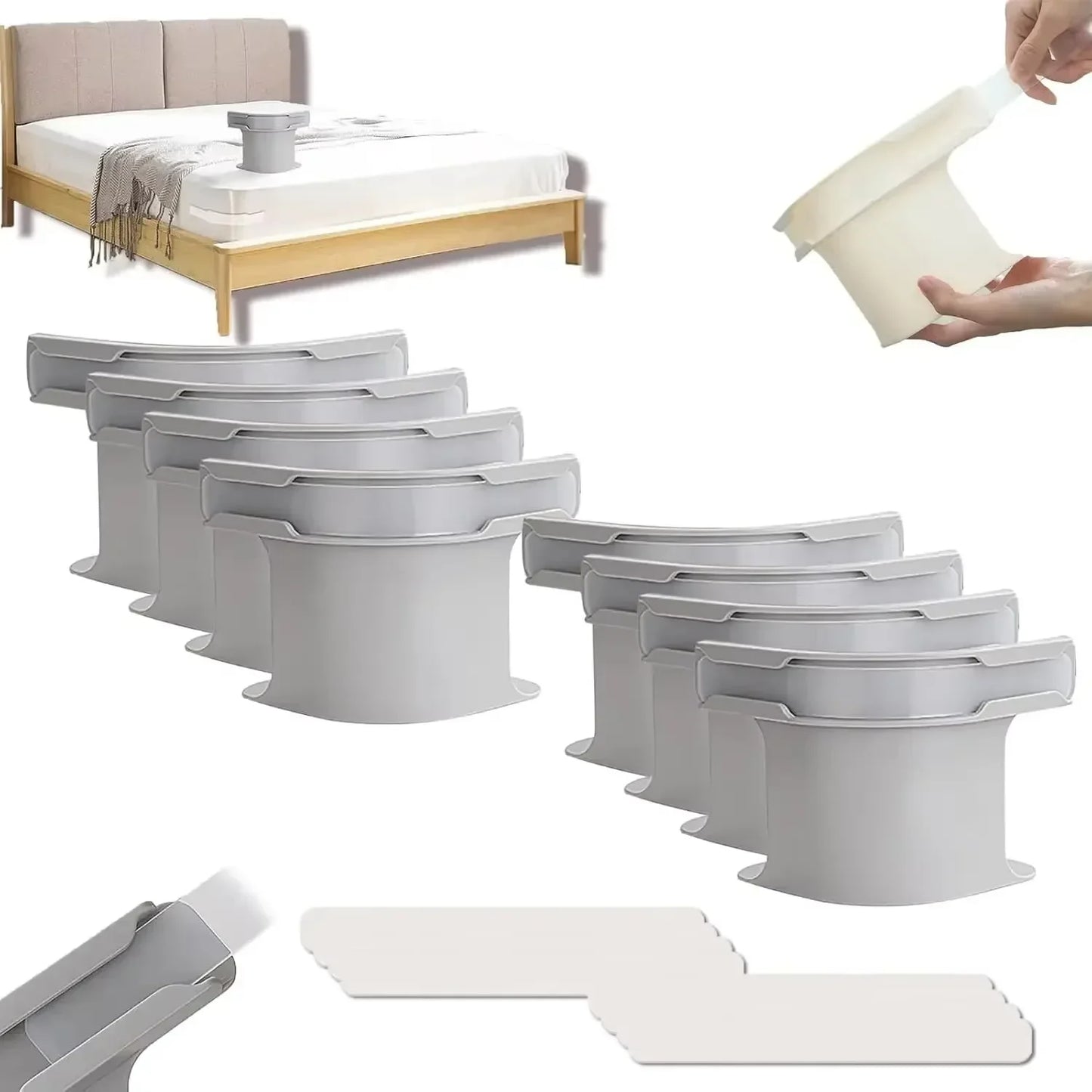 Bed Sheet Corner Grippers - 8/4PCS Heavy Duty Adjustable Straps for Secure Sheet Fitting and Tightening